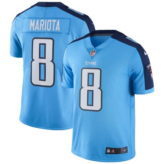 Youth Nike Tennessee Titans #8 Marcus Mariota Elite Light Blue Team Color NFL Jersey