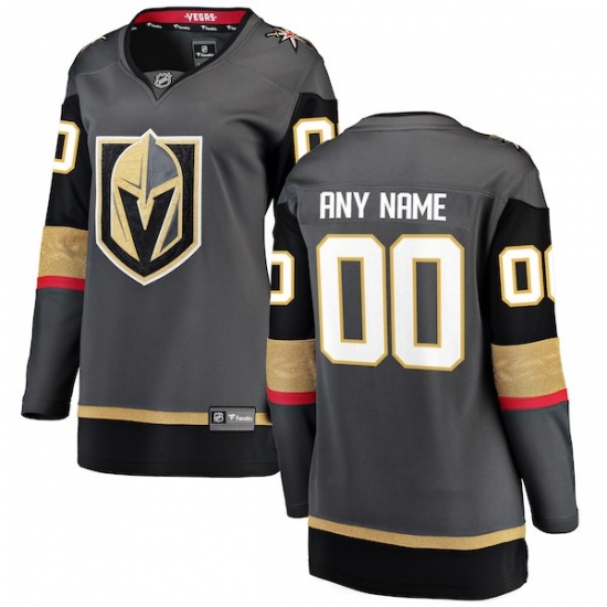 Women's Vegas Golden Knights Fanatics Branded Black Home Breakaway Custom Jersey - Ujersey