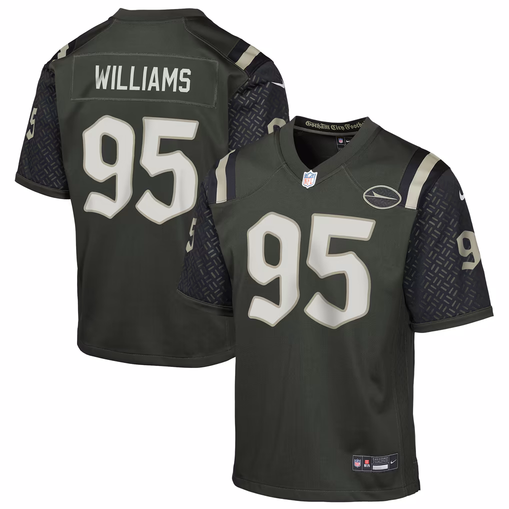Youth New York Jets Quinnen Williams Nike Green Rivalries Collection Game Jersey - Ujersey