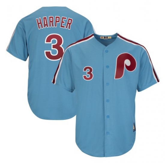 Women's Philadelphia Phillies #3 Bryce Harper Light Blue Alternate Cool Base Cooperstown Stitched MLB Jersey - Ujersey