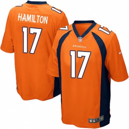 Men's Nike Denver Broncos #17 DaeSean Hamilton Game Orange Team Color NFL Jersey - Ujersey