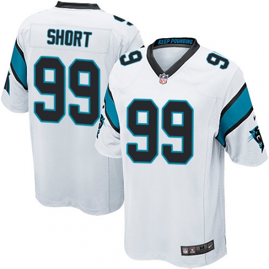 Men's Nike Carolina Panthers #99 Kawann Short Game White NFL Jersey - Ujersey