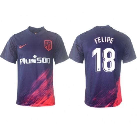 Men 2021-2022 Club Atletico Madrid away aaa version purple 18 Soccer Jersey