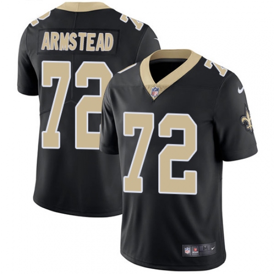 Youth Nike New Orleans Saints #72 Terron Armstead Black Team Color Vapor Untouchable Limited Player NFL Jersey - Ujersey