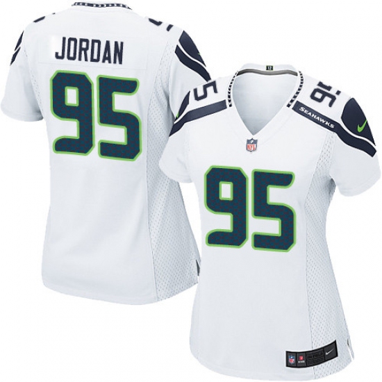 Women's Nike Seattle Seahawks #95 Dion Jordan Game White NFL Jersey - Ujersey