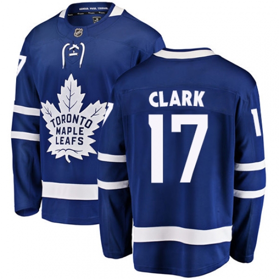 Men's Toronto Maple Leafs #17 Wendel Clark Fanatics Branded Royal Blue Home Breakaway NHL Jersey - Ujersey