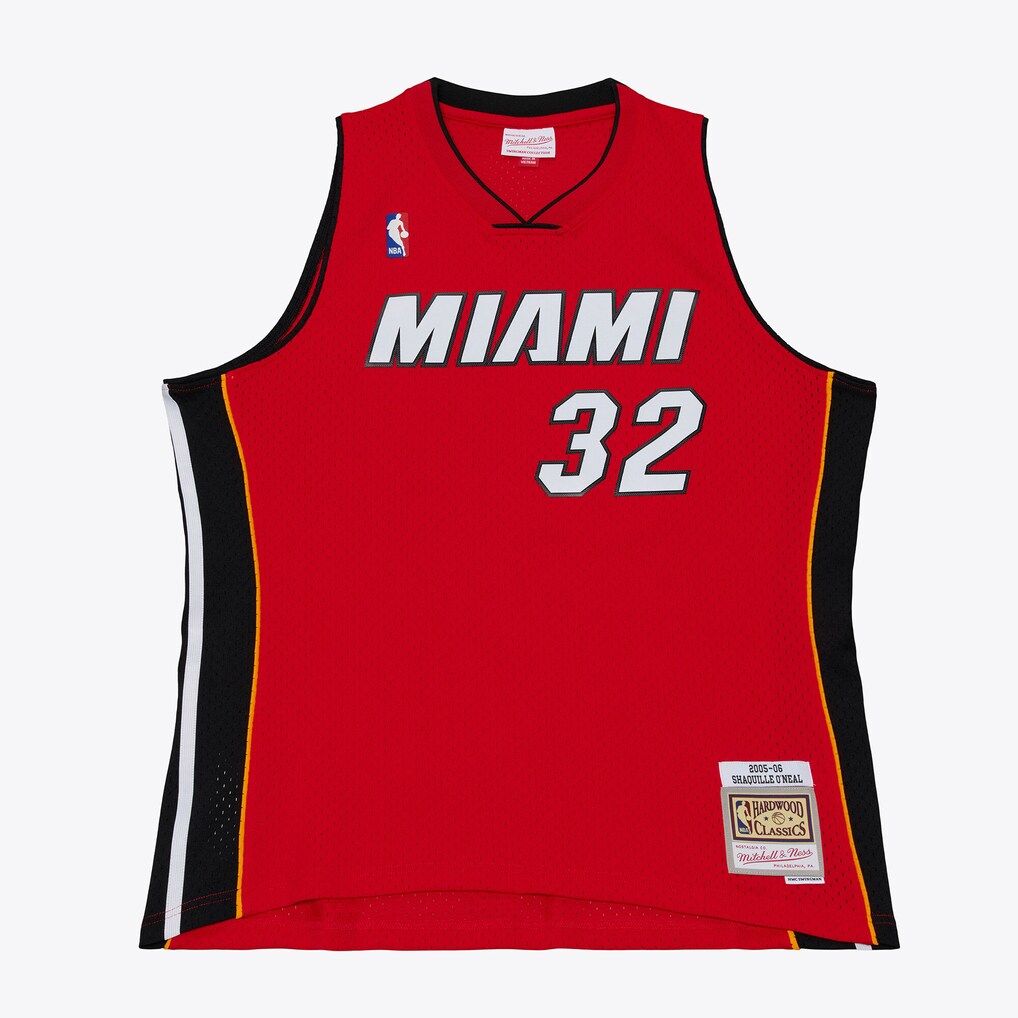 Men's Miami Heat Shaquille O'Neal Mitchell & Ness Red 2005-06 Swingman Jersey - Vujersey Los Angeles Rams