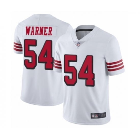 Men's San Francisco 49ers #54 Fred Warner Limited White Rush Vapor Untouchable Football Jersey - Ujersey