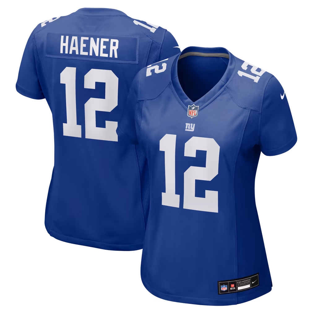 Women's New York Giants Jake Haener Nike Royal Team Game Jersey - Ujersey