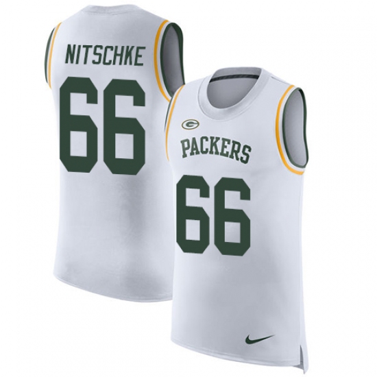 Men's Nike Green Bay Packers #66 Ray Nitschke Limited White Rush Player Name & Number Tank Top NFL Jersey - Ujersey