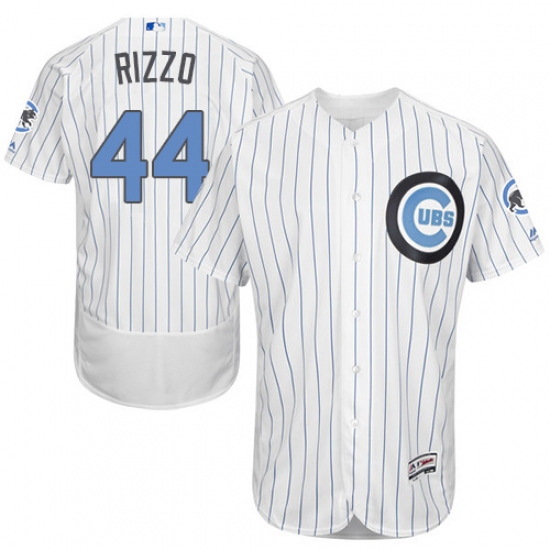 Men's Majestic Chicago Cubs #44 Anthony Rizzo Authentic White 2016 Father's Day Fashion Flex Base MLB Jersey - Ujersey
