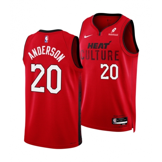 Men's Miami Heat #20 Kyle Anderson Red 2025 City Edition Stitched Basketball Jersey - Ujersey