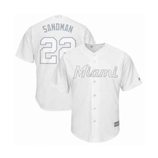 Men's Miami Marlins #22 Sandy Alcantara  Sandman Authentic White 2019 Players Weekend Baseball Jersey - Ujersey