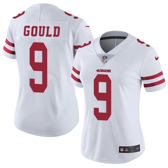 Women's Nike San Francisco 49ers #9 Robbie Gould Elite White NFL Jersey - Ujersey