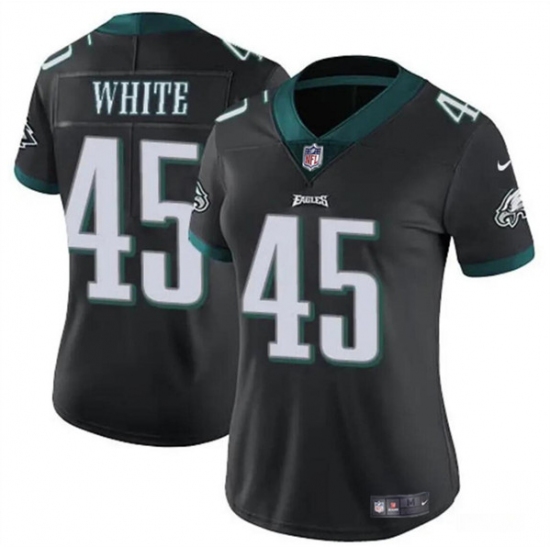 Women's Philadelphia Eagles #45 Devin White Black Vapor Untouchable Limited Football Stitched Jersey(Run Small) - Ujersey