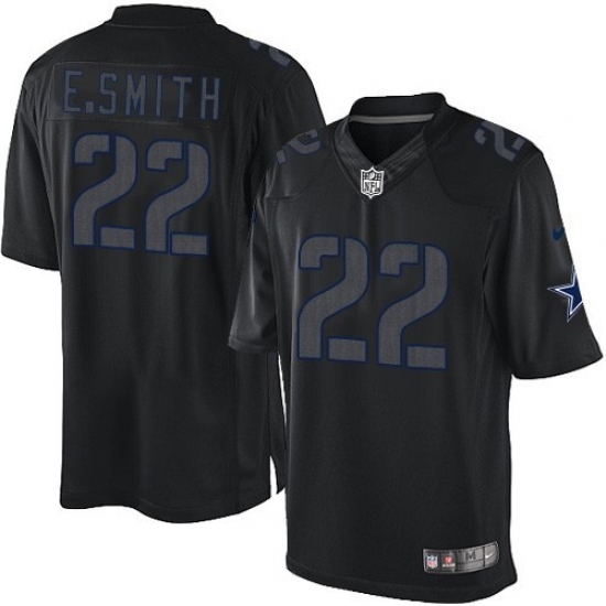 Men's Nike Dallas Cowboys #22 Emmitt Smith Limited Black Impact NFL Jersey - Ujersey