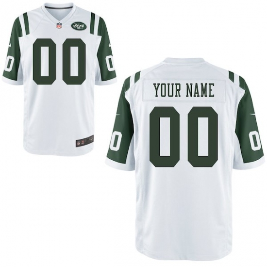 Nike Men's New York Jets Customized Game White Jersey - Ujersey