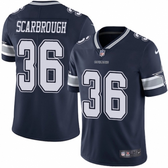 Youth Nike Dallas Cowboys #36 Bo Scarbrough Navy Blue Team Color Vapor Untouchable Limited Player NFL Jersey - Ujersey