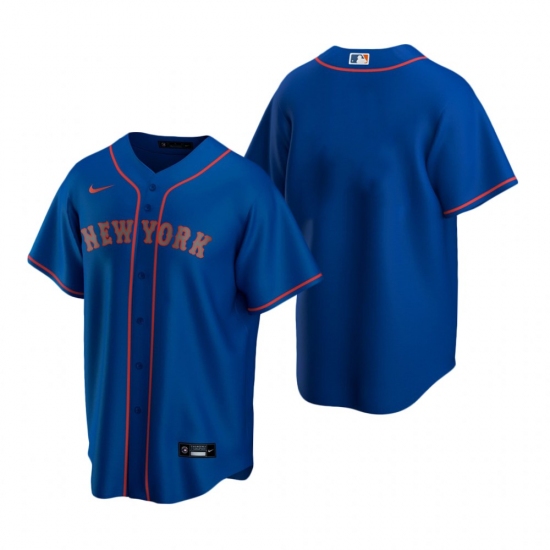 Men's Nike New York Mets Blank Royal Alternate Road Stitched Baseball Jersey - Ujersey