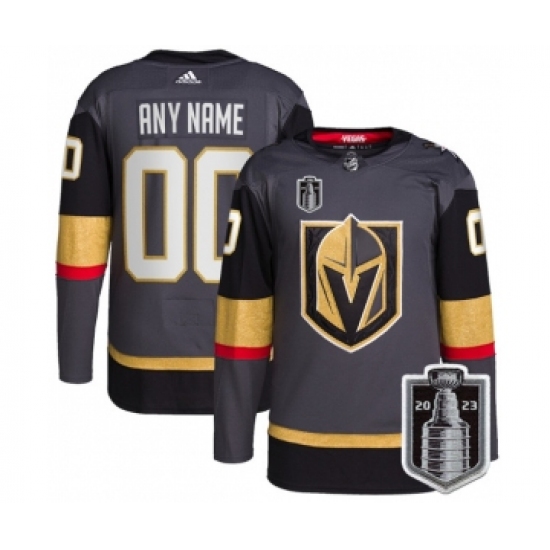 Men's Vegas Golden Knights Active Player Custom Gray 2023 Stanley Cup Final Stitched Jersey - Ujersey