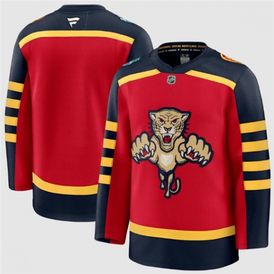 Men's Florida Panthers Blank Red 2026 Winter Classic Stitched Hockey Jersey - Ujersey