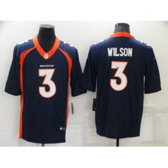 Men's Denver Broncos #3 Russell Wilson Navy Vapor Untouchable Limited Stitched Jersey - Ujersey