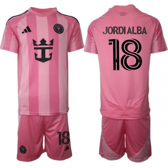 Men Inter Miami CF 2026 Soccer Jerseys Pink #18 JORDI ALBA - Ujersey