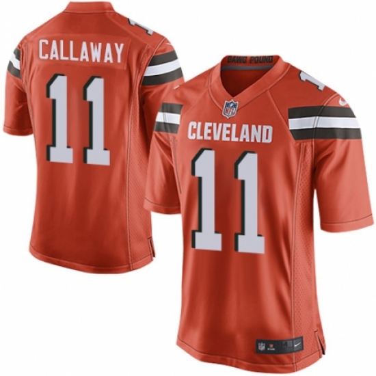 Men's Nike Cleveland Browns #11 Antonio Callaway Game Orange Alternate NFL Jersey - Ujersey