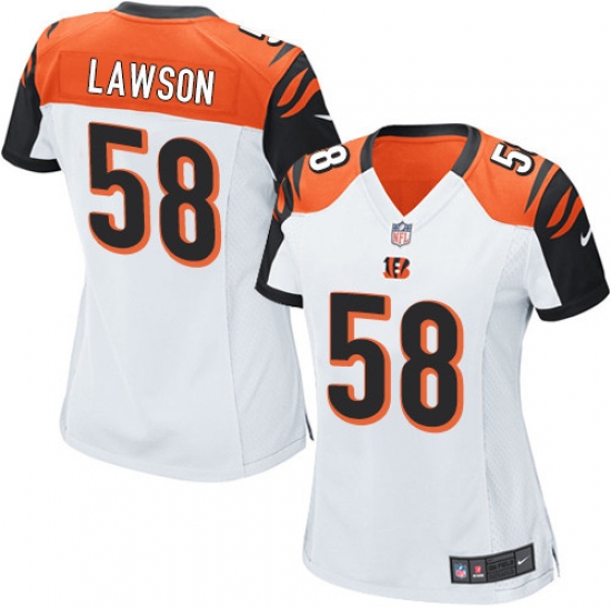 Women's Nike Cincinnati Bengals #58 Carl Lawson Game White NFL Jersey - Ujersey