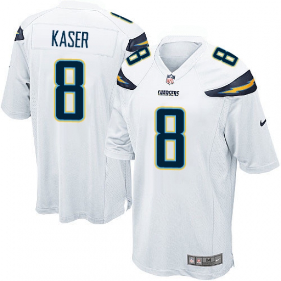 Men's Nike Los Angeles Chargers #8 Drew Kaser Game White NFL Jersey - Ujersey