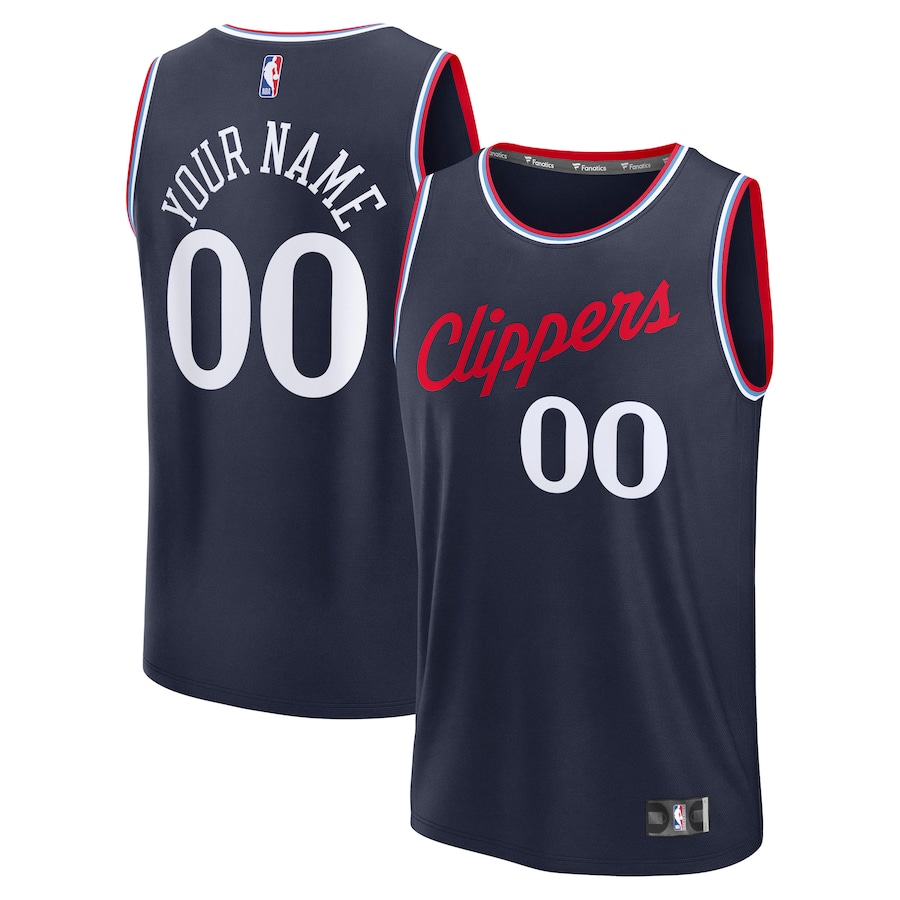 Youth LA Clippers Fanatics Navy Fast Break Custom Replica Jersey - Icon Edition - Ujersey