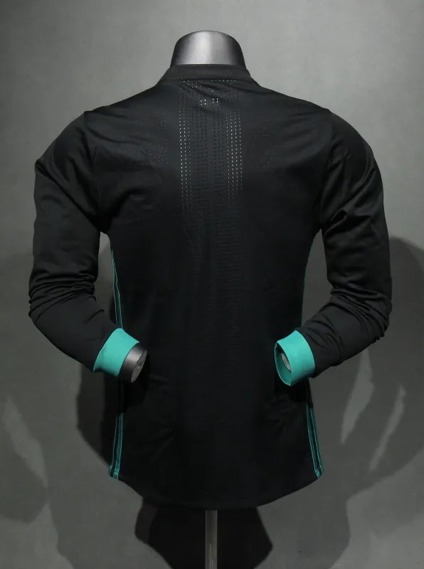 Real Madrid Retro Jersey Away Long Sleeve Soccer Shirt 2017/18
