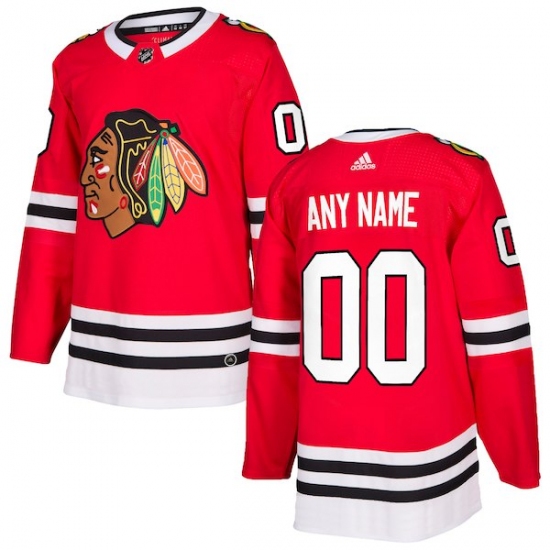Men's Chicago Blackhawks adidas Red Authentic Custom Jersey