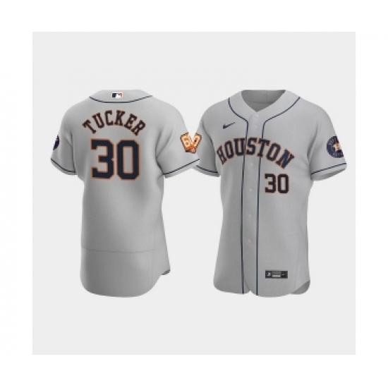 Men's Houston Astros #30 Kyle Tucker Gray 60th Anniversary Flex Base Stitched Baseball Jersey - Ujersey