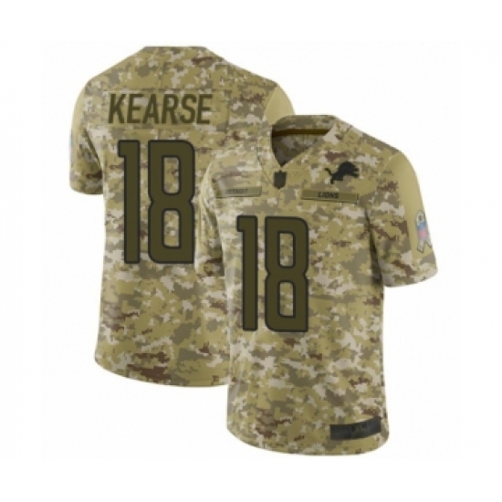 Youth Detroit Lions #18 Jermaine Kearse Limited Camo 2018 Salute to Service Football Jersey - Ujersey