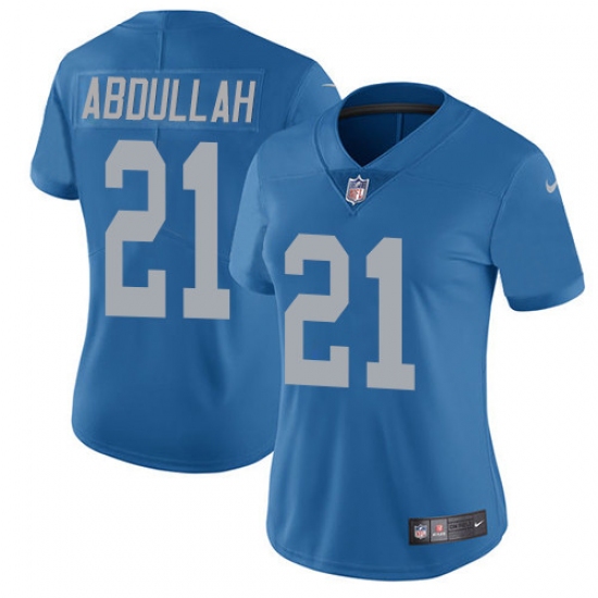 Women's Nike Detroit Lions #21 Ameer Abdullah Limited Blue Alternate Vapor Untouchable NFL Jersey - Ujersey