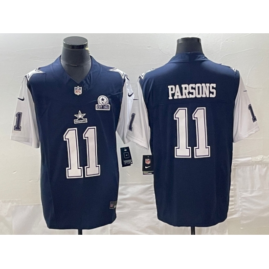 Men's Nike Dallas Cowboys #11 Micah Parsons Navy 2023 F.U.S.E. Vapor Limited Stitched Football Jersey - Ujersey
