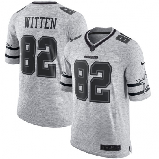 Men's Nike Dallas Cowboys #82 Jason Witten Limited Gray Gridiron II NFL Jersey - Ujersey