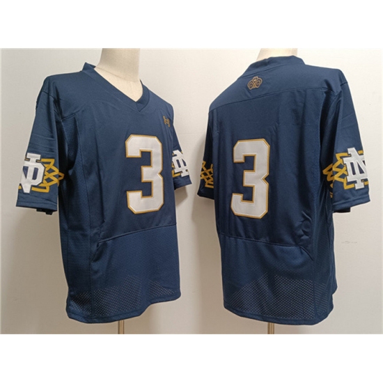 Men's Notre Dame Fighting Irish #3 Joe Montana Navy Limited Stitched Jersey - Ujersey