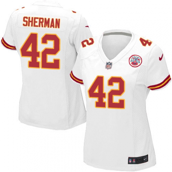 Women's Nike Kansas City Chiefs #42 Anthony Sherman Game White NFL Jersey - Ujersey