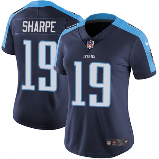 Women's Nike Tennessee Titans #19 Tajae Sharpe Elite Navy Blue Alternate NFL Jersey - Ujersey