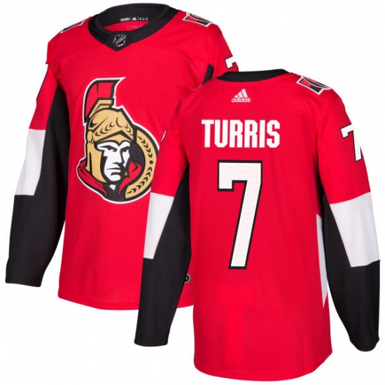 Men's Adidas Ottawa Senators #7 Kyle Turris Authentic Red Home NHL Jersey - Ujersey