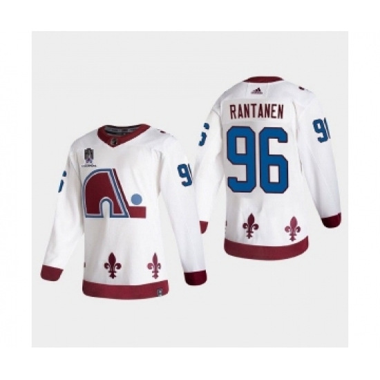 Men's Colorado Avalanche #96 Mikko Rantanen 2022 White Stanley Cup Champions Patch Stitched Jersey - Ujersey