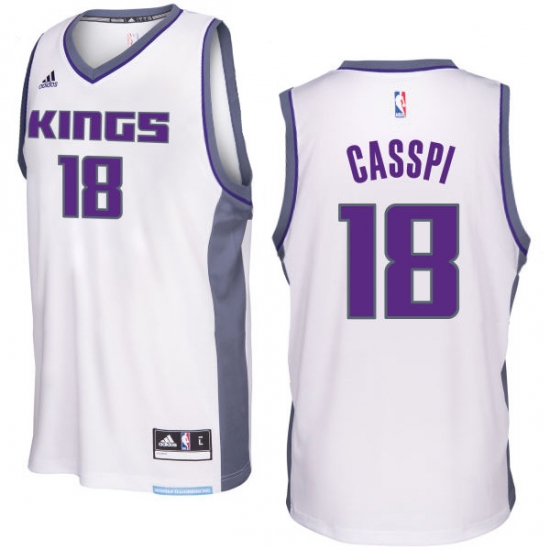 Sacramento Kings #18 Omri Casspi 2016-17 Seasons White Home New Swingman Jersey - Ujersey