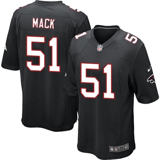 Men's Nike Atlanta Falcons #51 Alex Mack Game Black Alternate NFL Jersey - Ujersey