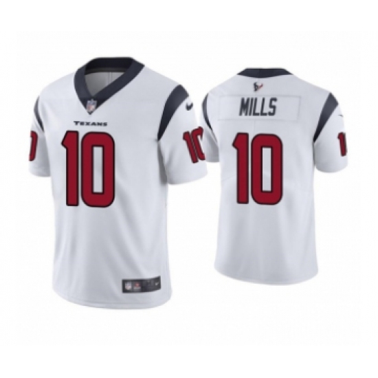 Men's Houston Texans #10 Davis Mills White Vapor Untouchable Limited Stitched Jersey - Ujersey
