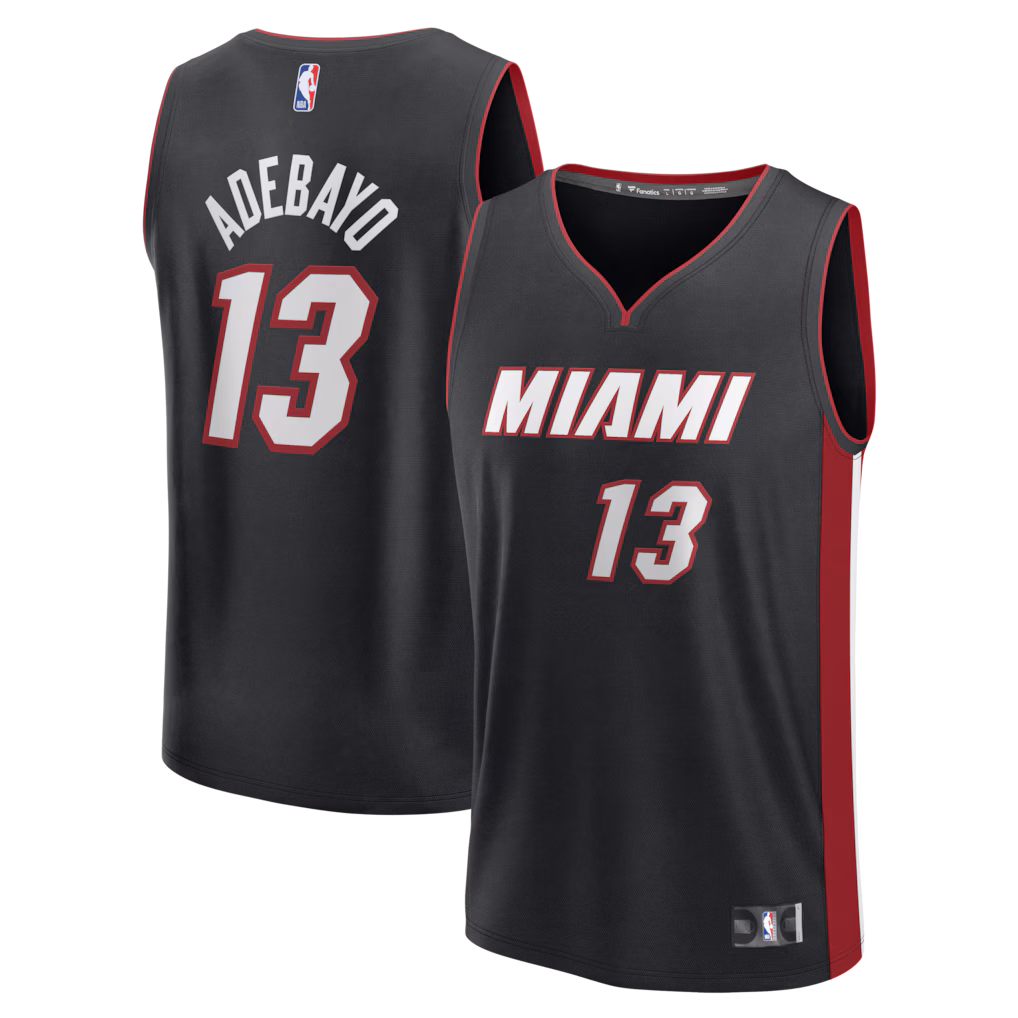 Men's Miami Heat Bam Adebayo Fanatics Black Fast Break Replica Jersey - Icon Edition - ujerseystore