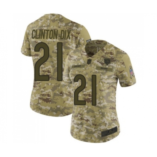 Women's Chicago Bears #21 Ha Clinton-Dix Limited Camo 2018 Salute to Service Football Jersey - Ujersey