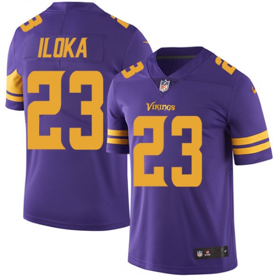 Men's Nike Minnesota Vikings #23 George Iloka Limited Purple Rush Vapor Untouchable NFL Jersey - Ujersey