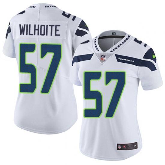 Women's Nike Seattle Seahawks #57 Michael Wilhoite White Vapor Untouchable Limited Player NFL Jersey - Ujersey